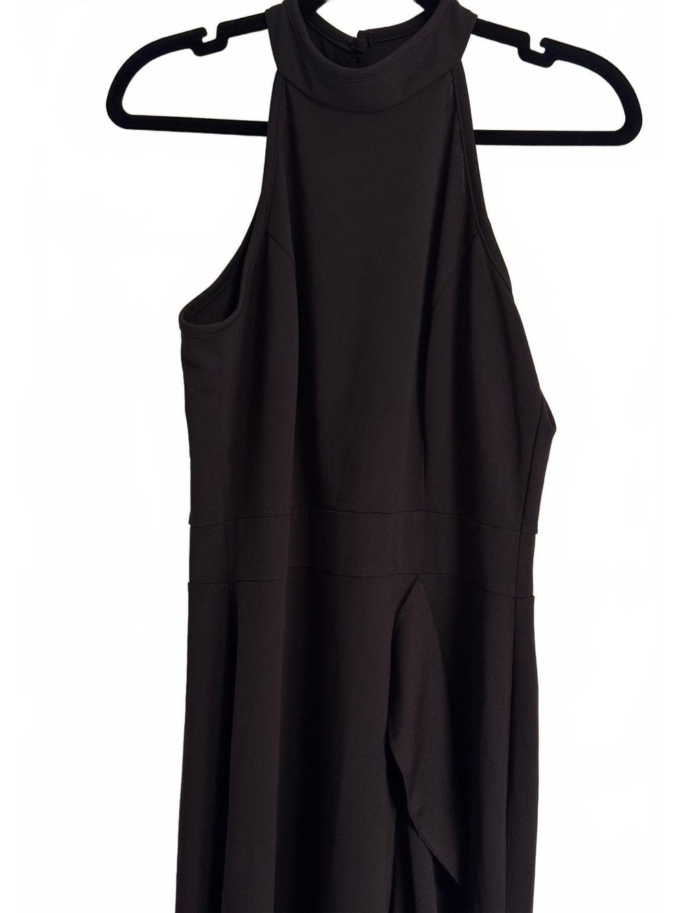 Woosea Black Sleeveless Maxi Dress with Ruffle Detail